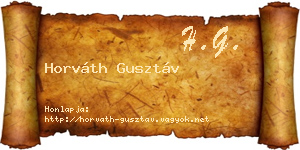 Horváth Gusztáv névjegykártya