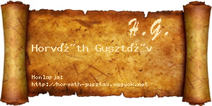 Horváth Gusztáv névjegykártya