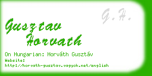 gusztav horvath business card