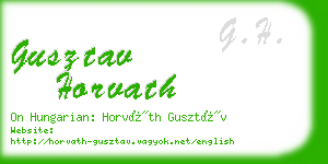 gusztav horvath business card